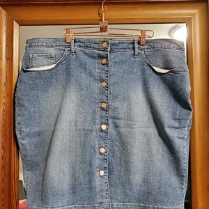 Banana Republic Front Button Denim Skirt
